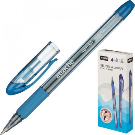 Ручка гелевая Attache Selection Aurora синяя (толщина линии 0.5 мм)