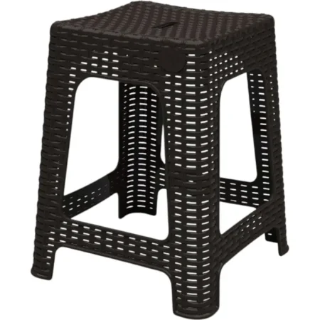 Табурет Rattan квадратный (горький шоколад, 363x363x448 мм)