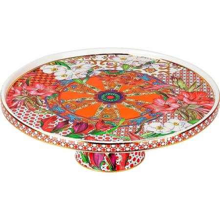 Тортовница на ножке Nouvelle Home Secret Garden фарфор 10 см