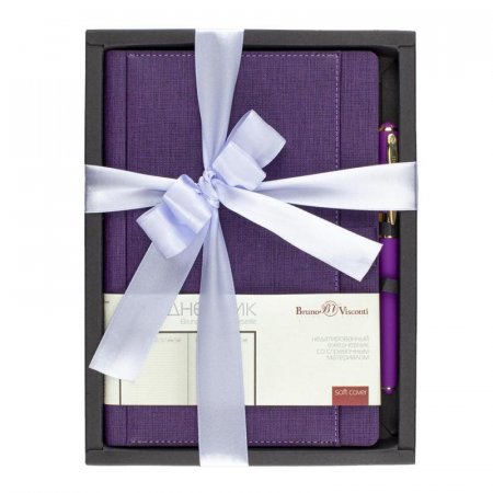 Набор подарочный Bruno Visconti Marseille (фиолетовый ежедневник, ручка)  (артикул производителя 3-215/08-2)