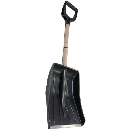 Лопата для уборки снега автомобильная ковш пластиковый (28x36.5 см) с  черенком