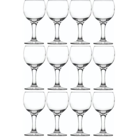 Набор бокалов для вина Pasabahce Бистро стеклянные 225 мл (12 штук в  упаковке)