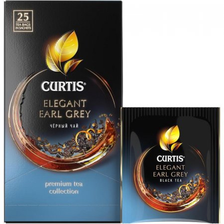 Чай Curtis Elegant Earl Grey черный с бергамотом и цедрой цитрусовых 25  пакетиков