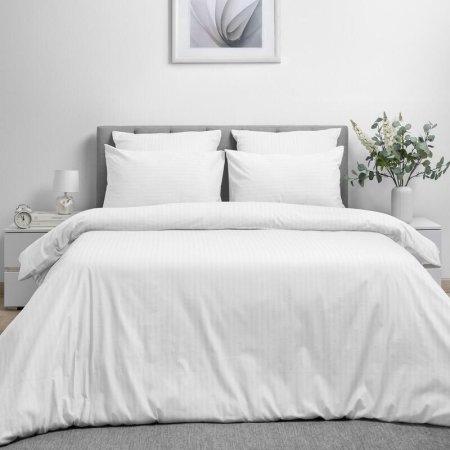 Постельное белье Волшебная ночь Warm white (евро, 2 наволочки 70х70,  поплин)