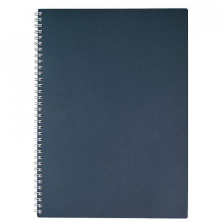 Бизнес-тетрадь Hatber Metallic A4 80 листов темно-синяя в клетку на  спирали (210x295 мм)