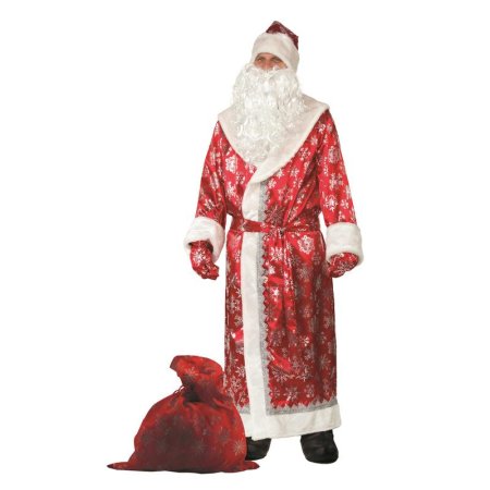 Костюм карнавальный Батик Дед Мороз взрослый полиэстер красный (размер  54-56)