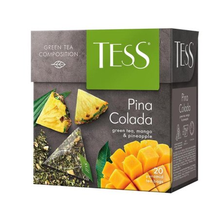 Чай Tess Pina Colada зеленый 20 пакетиков-пирамидок