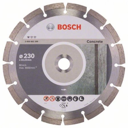 Диск алмазный по бетону Bosch Standard for Concrete сегментный 230x2.3  мм (2.608.602.200)