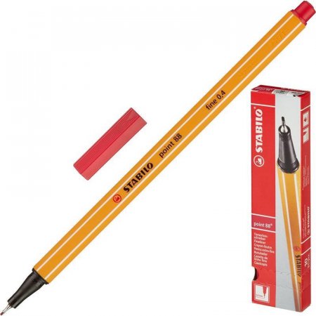 Линер Stabilo Point 88/50 красный (толщина линии 0.4 мм)