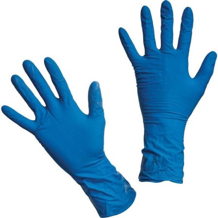 Перчатки медицинские смотровые нитриловые Alliance High Risk  нестерильные неопудренные синие размер S (100 штук в упаковке)