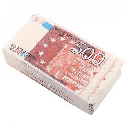 Сувенирные салфетки Пачка 500 Евро (90x50x160 мм)