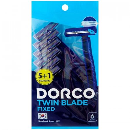 Бритва одноразовая Dorco TD708-6P (6 штук в упаковке)