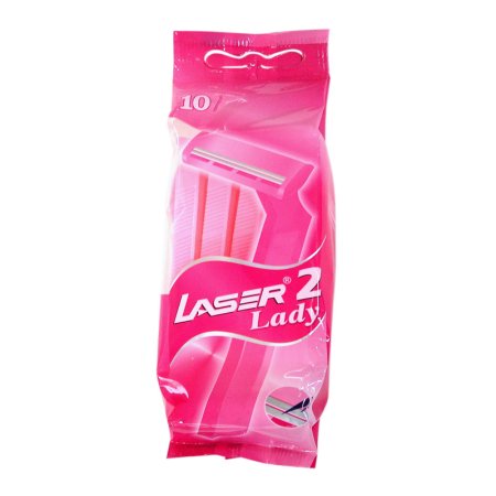 Бритва одноразовая женская Laser Лазер 2 Леди (10 штук в упаковке)
