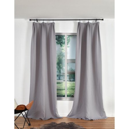 Комплект штор Casa Conforte Блэкаут (2 портьеры 200х270 см) серый