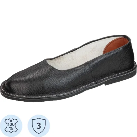 Тапочки кожаные (чувяки) черные размер 37