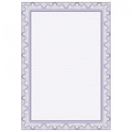 Сертификат-бумага А4 Attache фиолетовая с водяными знаками 100 г/кв.м  (50 листов в упаковке)