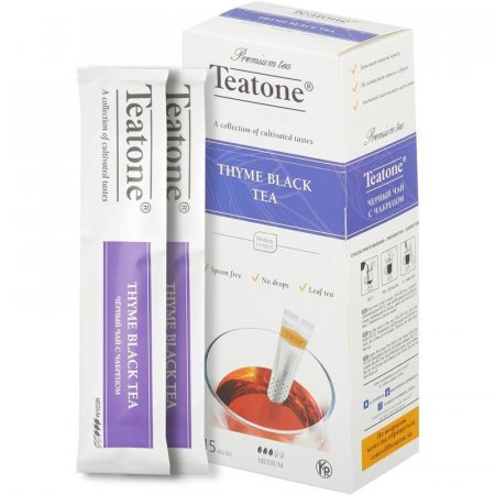 Чай Teatone Thyme черный с чабрецом 15 стиков