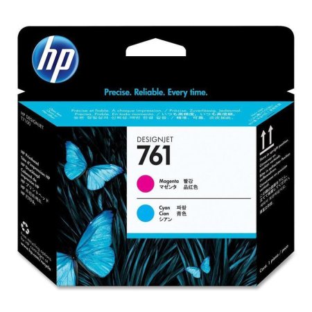 Головка печатающая HP 761 CH646A пурпурная/голубая оригинальная (2 штуки  в упаковке)