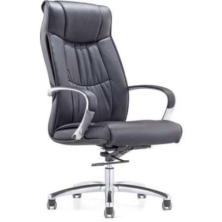 Кресло для руководителя Easy Chair 534 TL черное (натуральная кожа с компаньоном, металл)