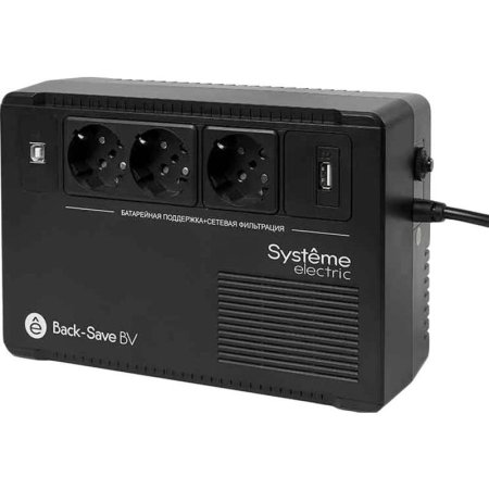 Источник бесперебойного питания Systeme Electric Back-Save BV 600 ВА  (BVSE600RS)