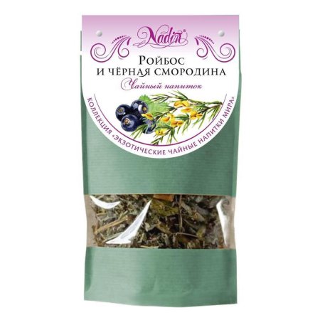 Чай подарочный Nadin листовой травяной черная ройбуш смородина 100 г