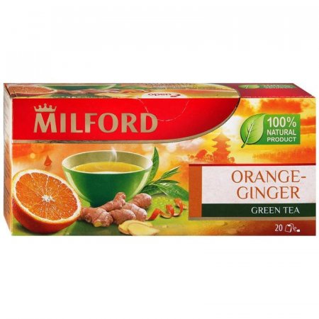 Чай Milford Orange-Ginger зеленый 20 пакетиков