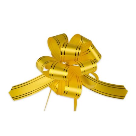 Бант декоративный Miland Золотое сечение 3x3 см желтый