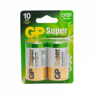 Батарейки GP Super большие D LR20 (2 штуки в упаковке)