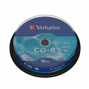 Диск CD-R Verbatim 700 Mb 52x (10 штук в упаковке)
