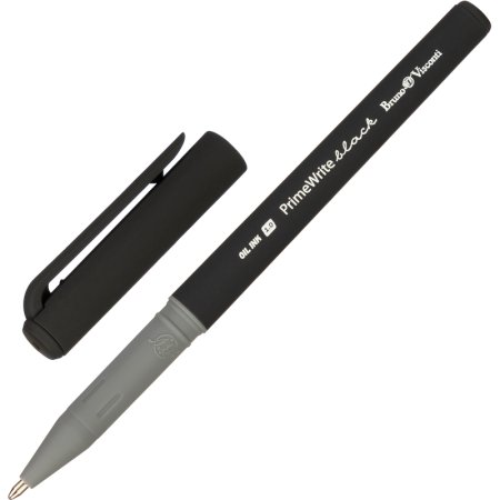 Ручка шариковая неавтоматическая Bruno Visconti PrimeWrite Basic Black  синяя корпус soft touch (толщина линии 0.9 мм) Ручка шариковая неавтоматическая Bruno Visconti PrimeWrite Basic Black  синяя корпус soft touch (толщина линии 0.9 мм)