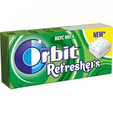 Жевательная резинка Orbit Refreshers со вкусом мяты 16 г