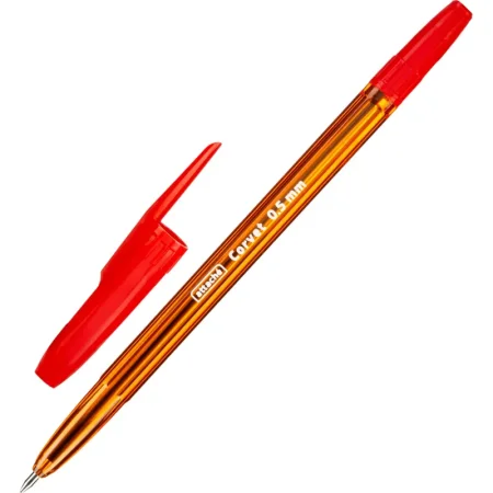 Ручка шариковая неавтоматическая Attache Corvet красная (толщина линии  0.5 мм)