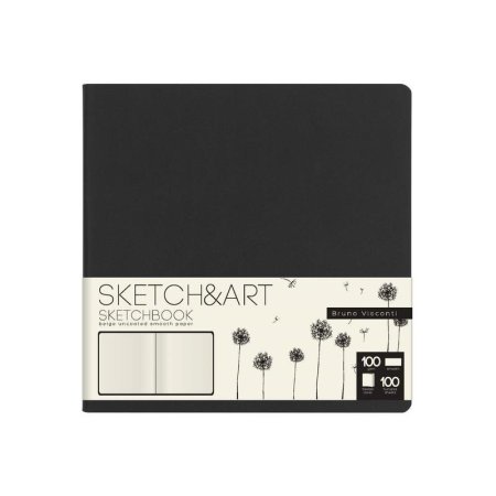 Скетчбук Bruno Visconti Sketch&Artoriginal 145х145 100 листов  (черный)