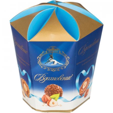 Шоколадные конфеты Вдохновение с шоколадно-ореховым кремом и фундуком 150 г