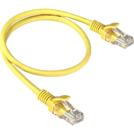 Патч-корд витая пара ExeGate UTP-RJ45-RJ45-5e-0,5M-LSZH-YL 5e 0,5 м