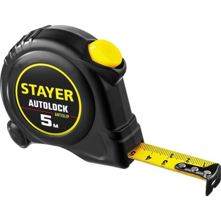 Рулетка измерительная Stayer Autolock 5 м x 19 мм сталь с автостопором  (2-34126-05-19_z02)