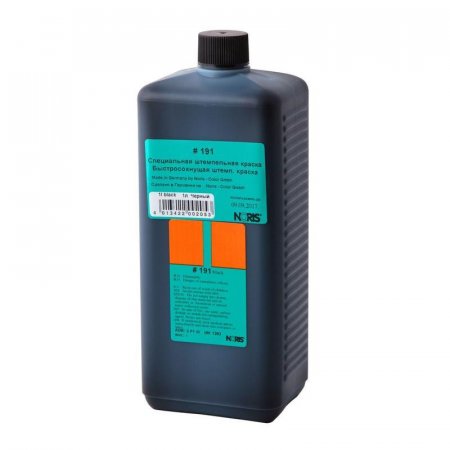 Краска штемпельная Noris 191Eч черная на водной основе с содержанием спирта 1000 г