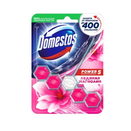 Блок для унитаза гигиенический Domestos Power 5 Ледяная магнолия