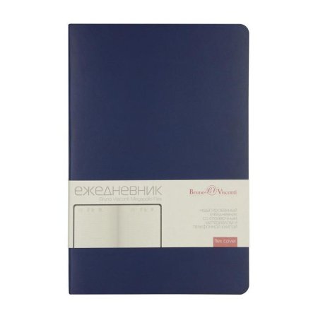 Ежедневник недатированный Bruno Visconti Megapolis Flex искусственная кожа A5 136 листов темно-синий (140x210 мм)