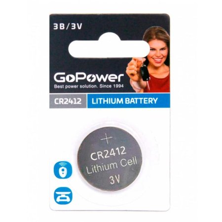 Батарейка CR2412 GoPower