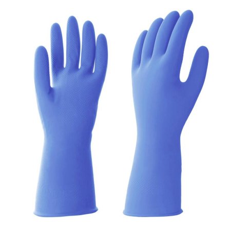 Перчатки КЩС латексные Hq Profiline сверхпрочные синие (размер 7, S,  74733)