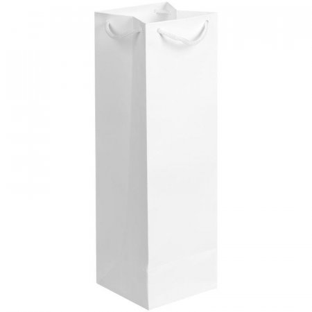 Пакет подарочный под бутылку Vindemia (38x12x11.2 см, белый)
