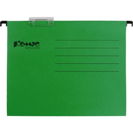 Подвесная папка Комус Foolscap до 200 листов зеленая (25 штук в  упаковке)
