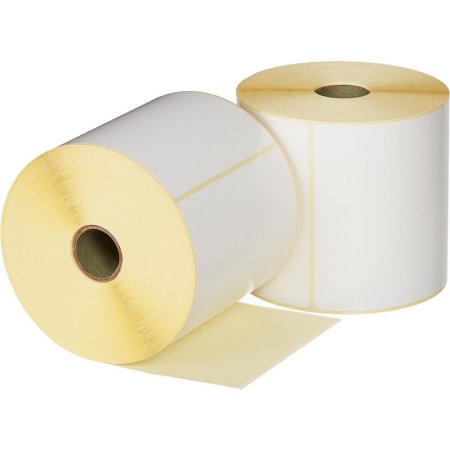 Термотрансферные этикетки 100х150 мм бумажные полуглянцевые (диаметр  втулки 25 мм, 20 рулонов по 500 этикеток)