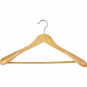 Вешалка-плечики анатомическая деревянная Attache с перекладиной (размер 50-52, клен)