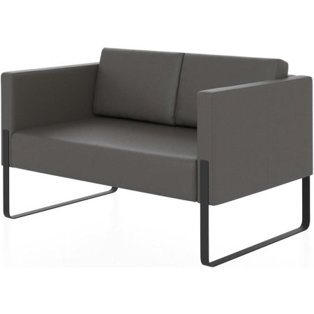 Диван двухместный Тренд Euroline 995 серый (искусственная кожа)