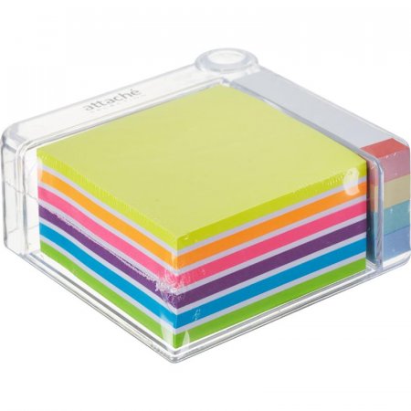 Набор Attache Selection в диспенсере (стикеры 76x76 мм 6 цветов, бумажные закладки 76x14 мм 4 цвета)