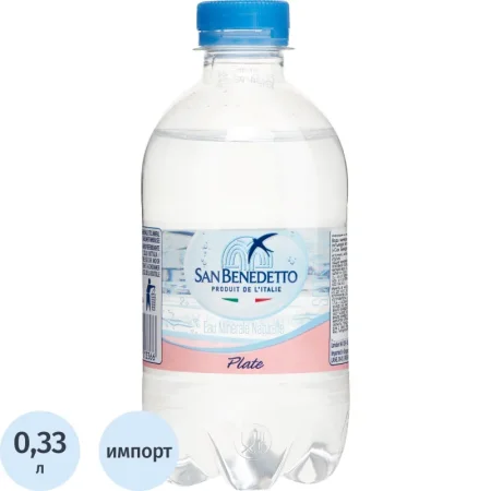 Вода минеральная San Benedetto столовая негазированная 0.33/0.3 л