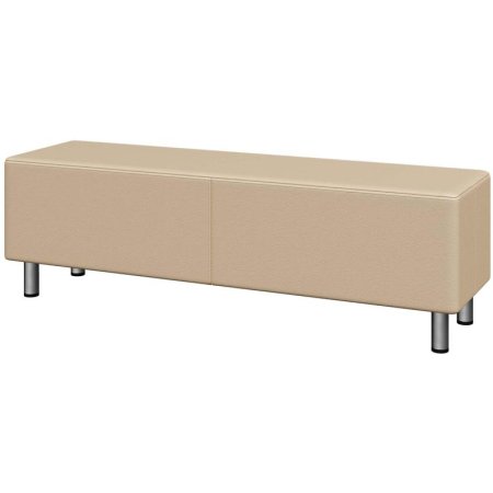 Банкетка трехместная Юнит-Док U-b2 бежевая (искусственная кожа,  1480х410х450 мм)