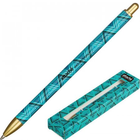 Ручка шариковая Attache Selection Delta цвет чернил синий цвет корпуса зеленый